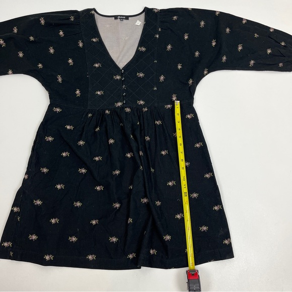 Sold Out NWT Madewell Corduroy Quilted-Bib Mini Dress in Blurred Ikat - Picture 8 of 11